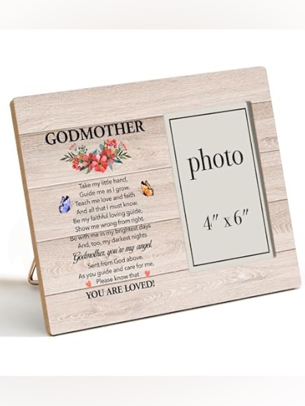 Godmother Floral Photo Frame Look 4x6